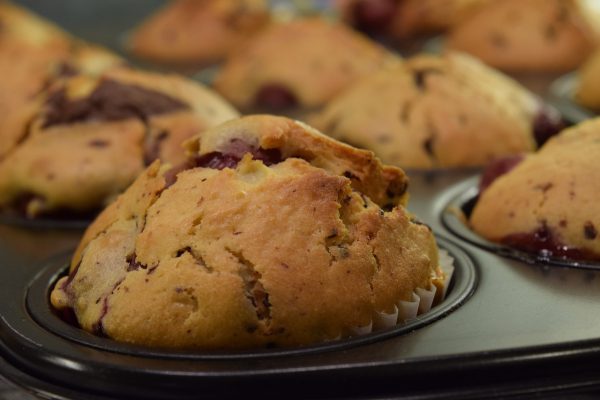 muffin, cherry muffin, yummy