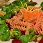 beetroot, lamb's lettuce, noodles