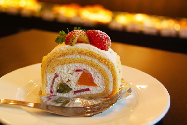 cake, cream, strawberry