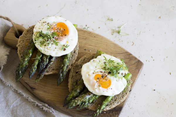 asparagus, egg, breakfast