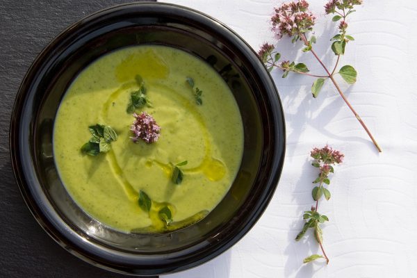 soupe, beautiful flowers, zucchini