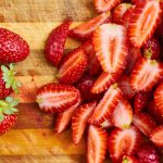 strawberries, red, sliced