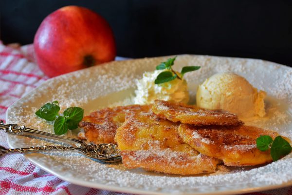 apfelkuechle, apple fritters, apples