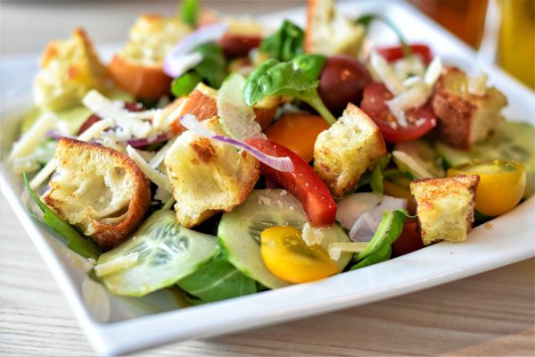 salad, bread salad, loaf