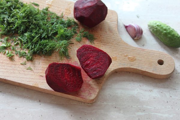 beets, cucumber, garlic