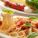 pasta, food, tomato sauce