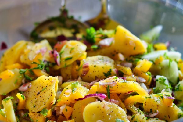 potato salad, food, tasty