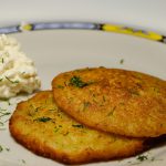 potato pancakes, latkes, fried