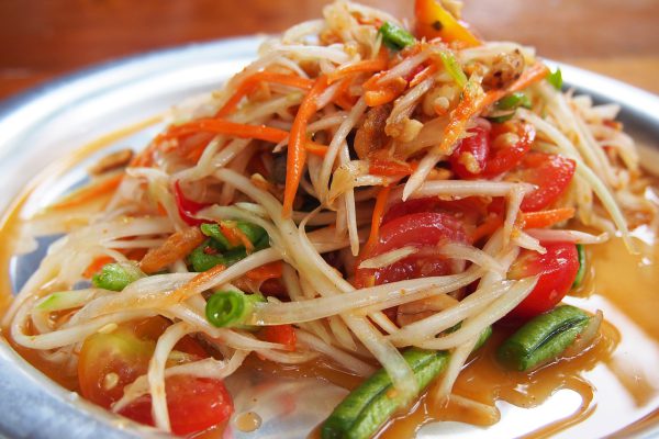 papaya salad, spicy, food