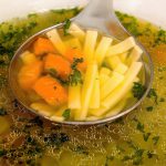 chicken broth, meal, healthy