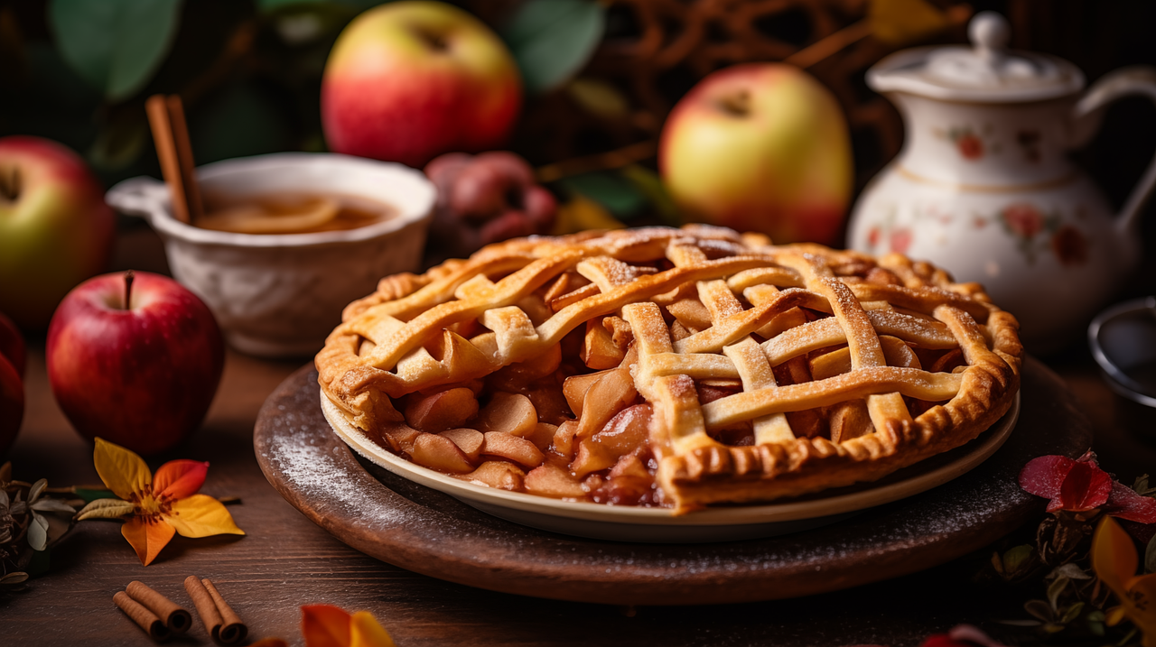ai generated, apple pie, pie