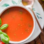 soup in white ceramic bowl