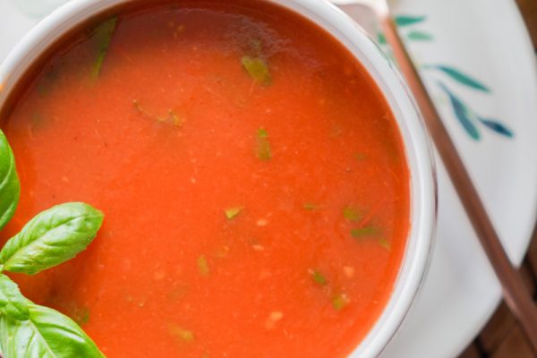 soup in white ceramic bowl