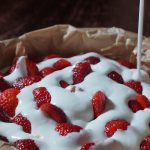 strawberry cake with cream