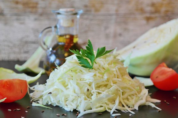 white cabbage, salad, herb