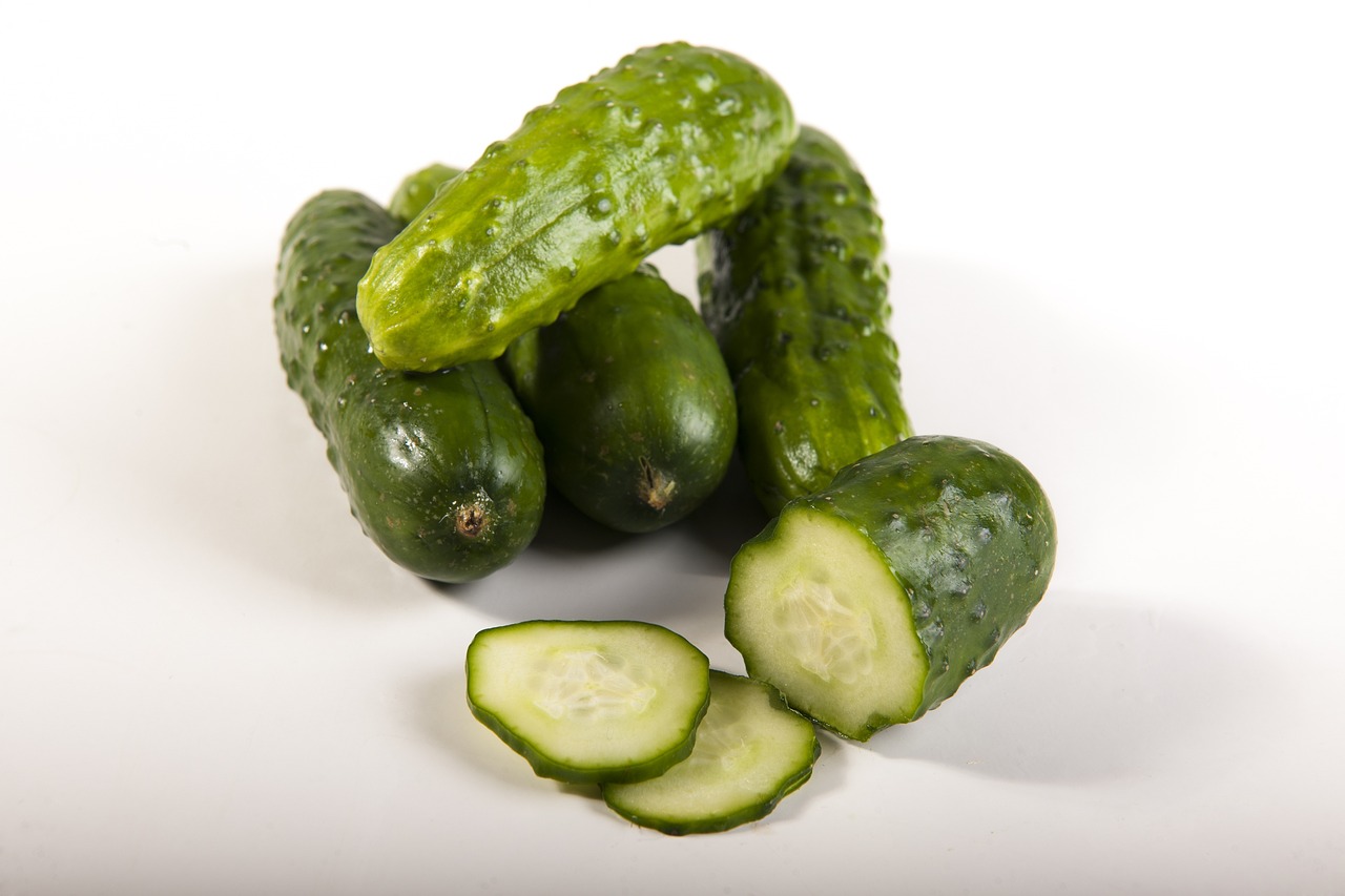 green, cucumbers, vegetables