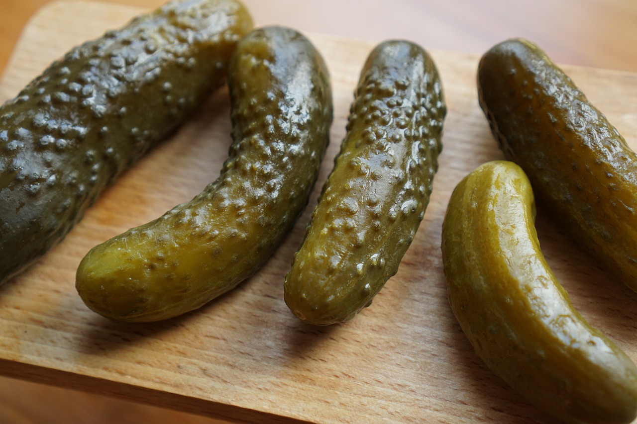 pickled cucumbers, silage, green