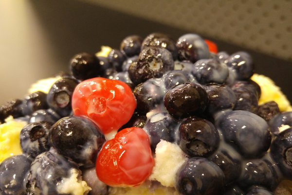 blueberry, cherry, shaved ice