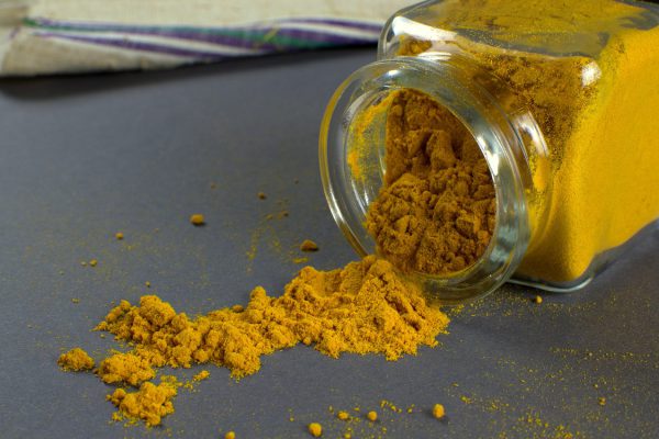 turmeric, glass, aromatic