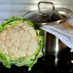 cauliflower, vegetables, pot