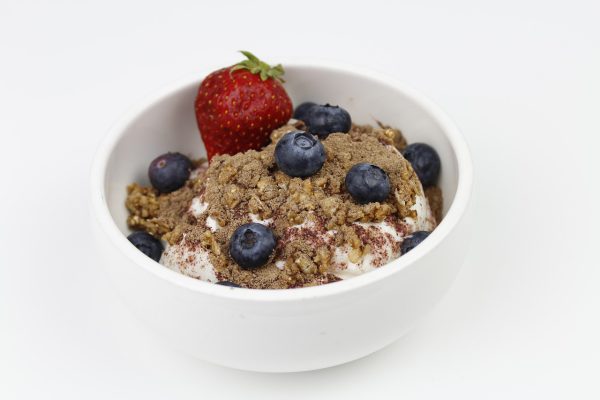 granola, breakfast, blueberry