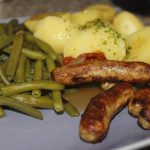 beans, potato, sausage