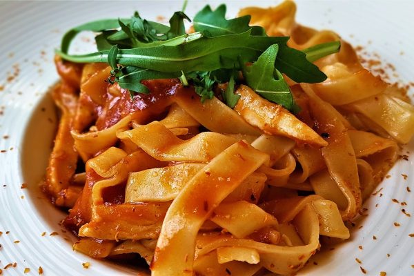 pasta, tomato sauce, food