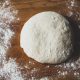 dough, flour, wooden table