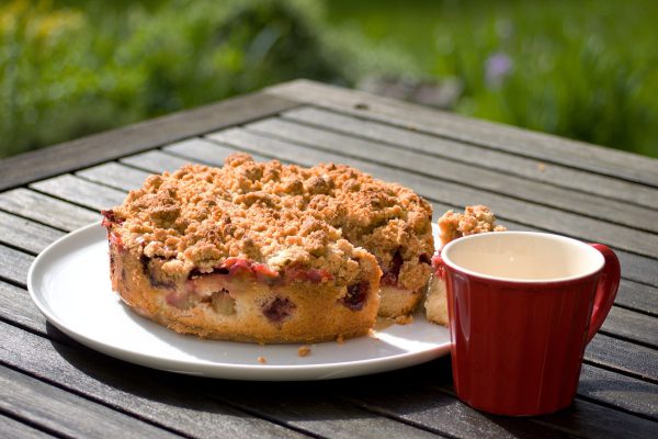 pie, rhubarb, homemade