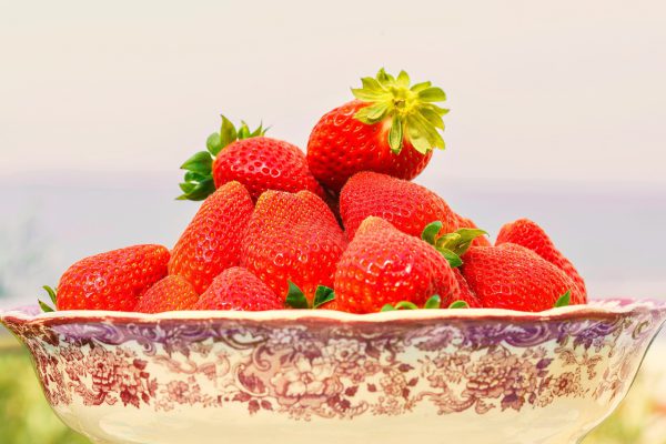 strawberries, fruits, ripe strawberries