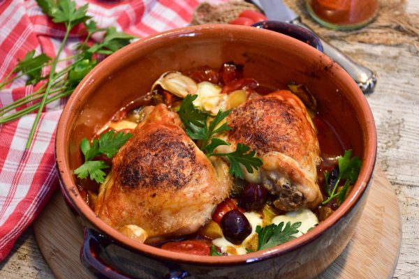 mediterranean chicken, dish, food