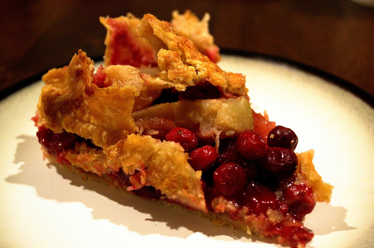 pie, cranberry, rhubarb