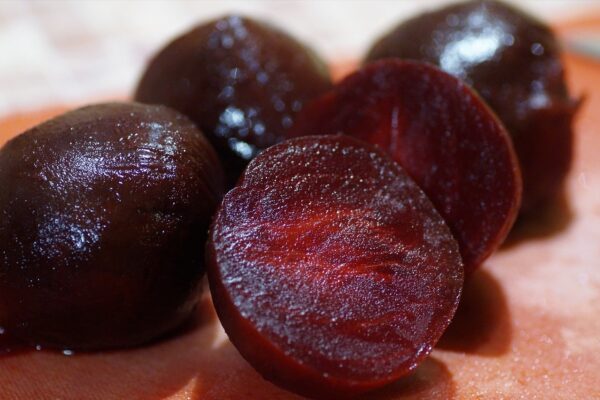 red, beets, peeled